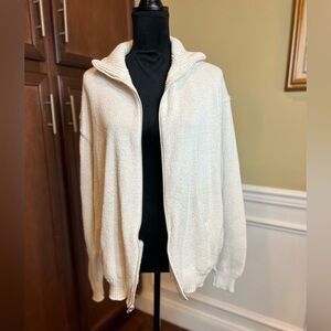 Fine Apparel For Men Alps Men’s White Vintage Zip Up Jacket